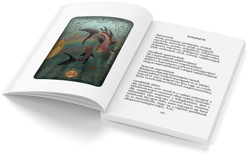 A lengyel feleség önismereti könyv belső oldalpár Lenormand kártyával